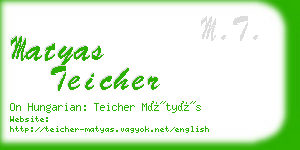 matyas teicher business card